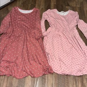Lot of 2 Emma & Elsa Girl's Polka Dot dresses size 12